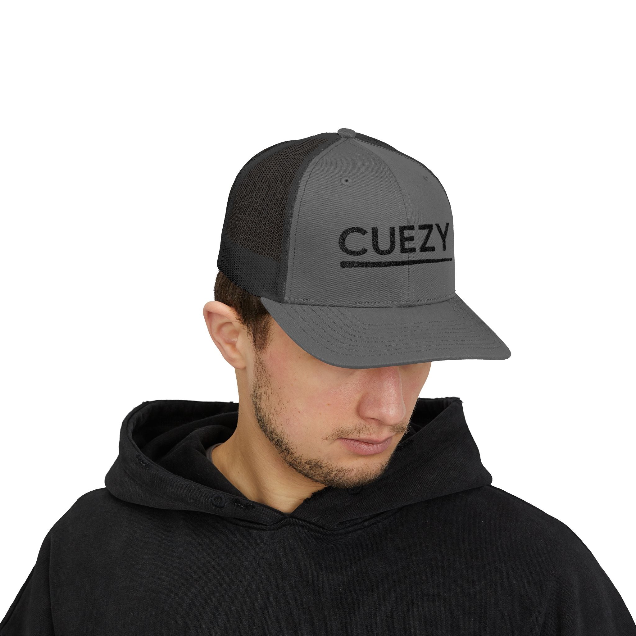 Cuezy Logo Trucker Hat – Premium Adjustable Pool & Billiards Cap