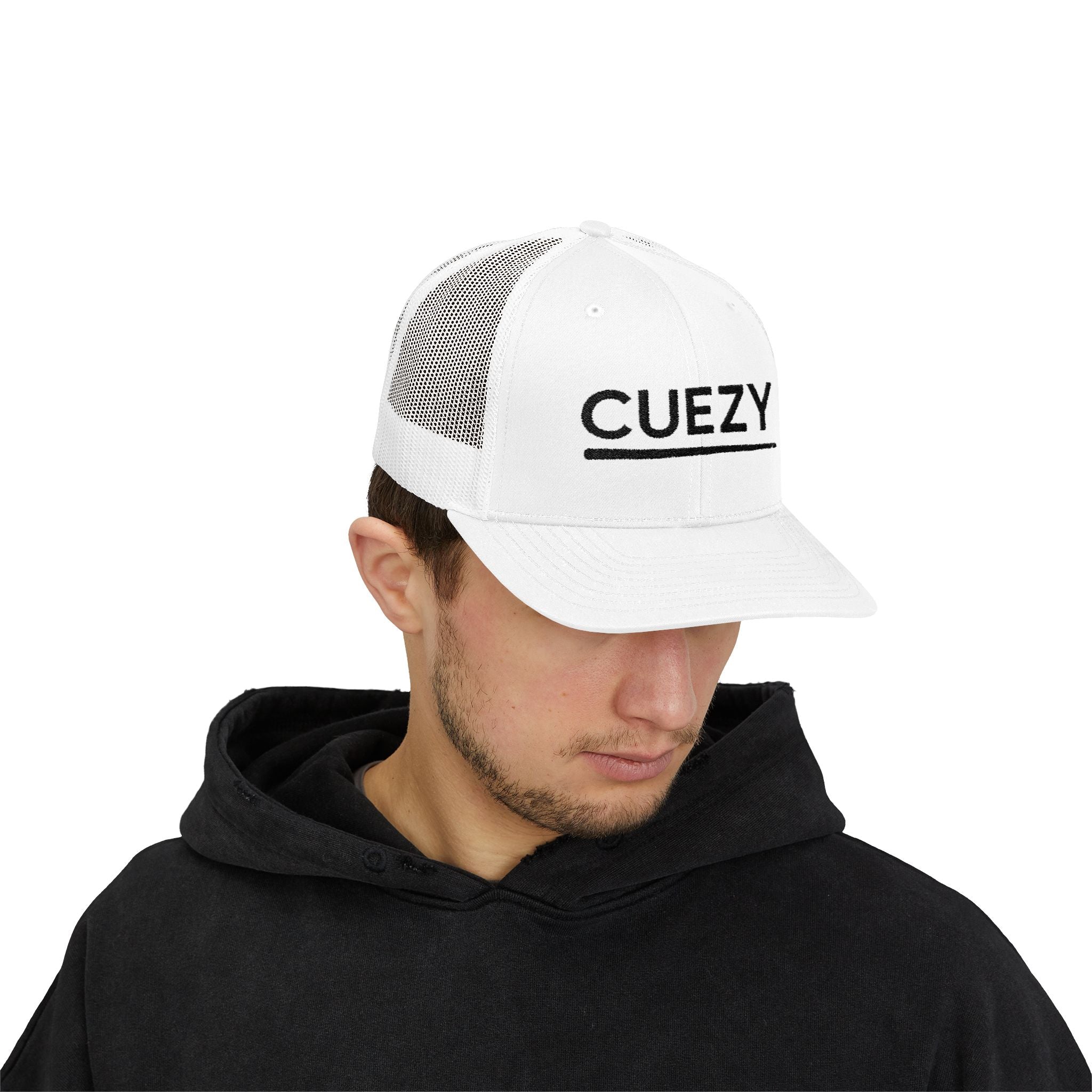 Cuezy Logo Trucker Hat – Premium Adjustable Pool & Billiards Cap