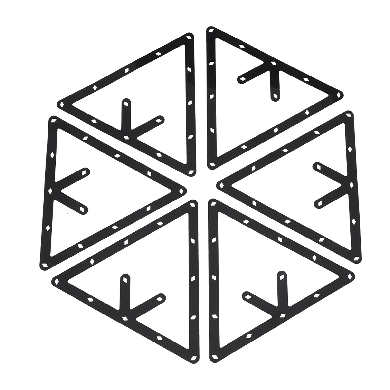 6-Pack Flat Pool Rack Sheets – Triangle Ball Setup Mats for Pool