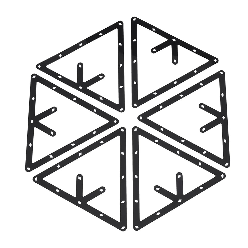 6-Pack Flat Pool Rack Sheets – Triangle Ball Setup Mats for Pool