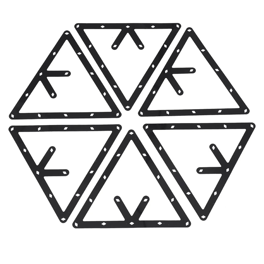 6-Pack Flat Pool Rack Sheets – Triangle Ball Setup Mats for Pool