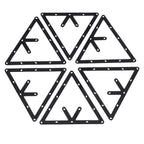 6-Pack Flat Pool Rack Sheets – Triangle Ball Setup Mats for Pool