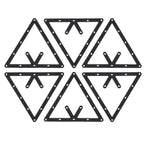 6-Pack Flat Pool Rack Sheets – Triangle Ball Setup Mats for Pool