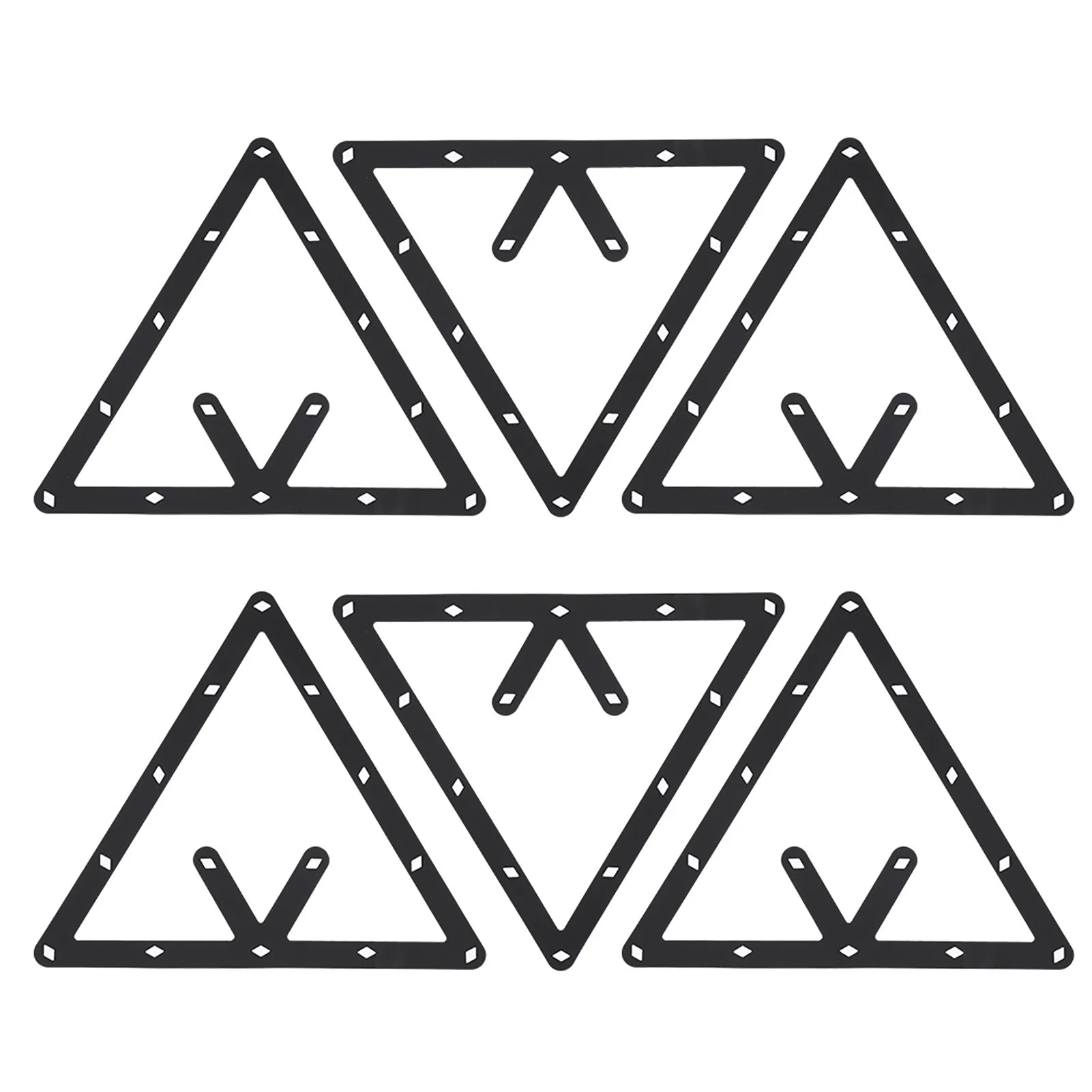 6-Pack Flat Pool Rack Sheets – Triangle Ball Setup Mats for Pool