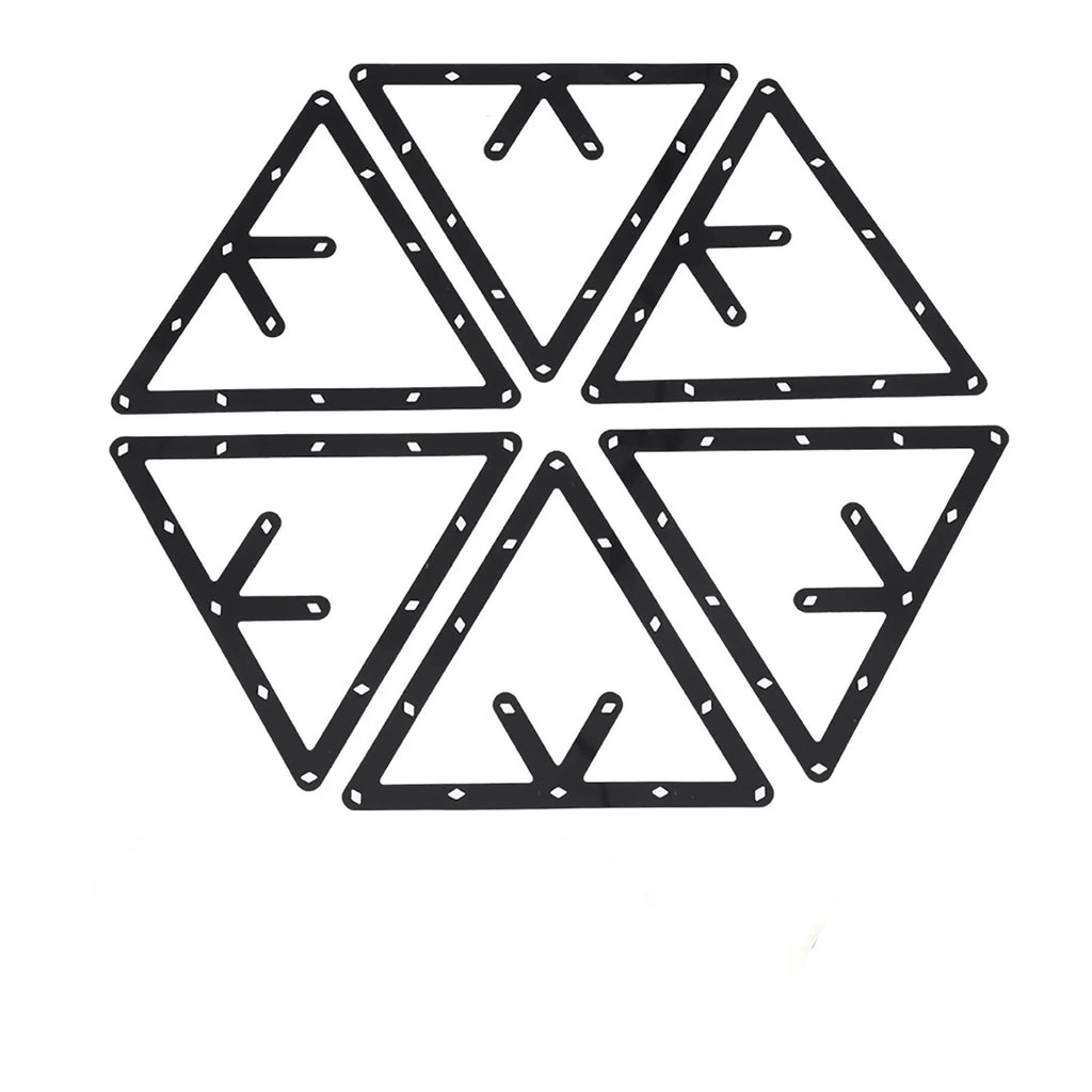 6-Pack Flat Pool Rack Sheets – Triangle Ball Setup Mats for Pool