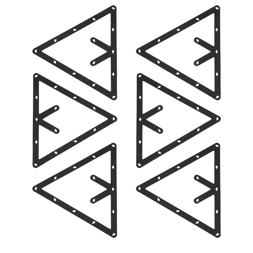 6-Pack Flat Pool Rack Sheets – Triangle Ball Setup Mats for Pool